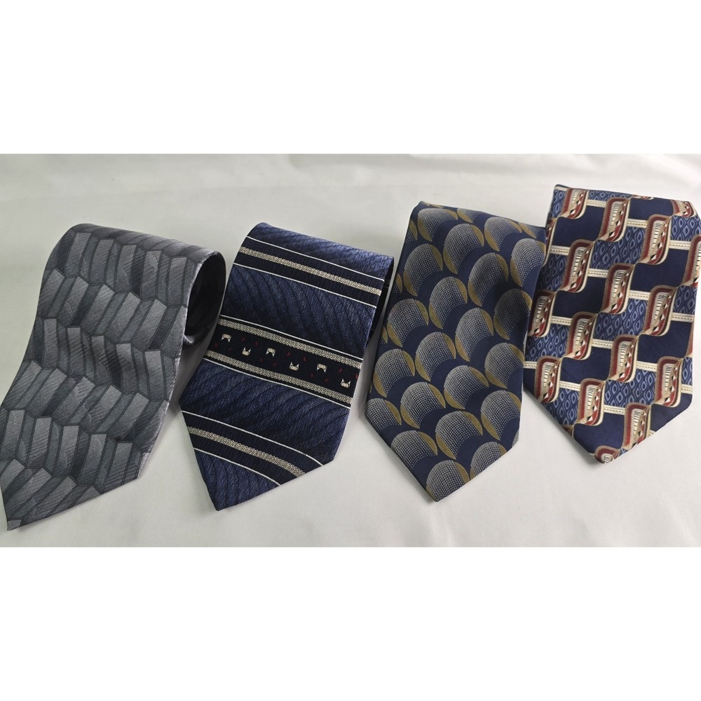 Vintage Men's Designer Tie Bundle – 90s/Y2K Geometric Neckties